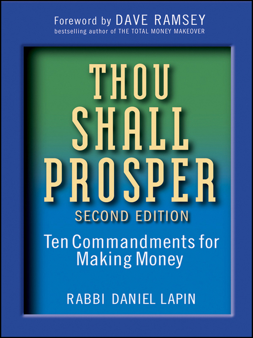 Title details for Thou Shall Prosper by Rabbi Daniel Lapin - Available